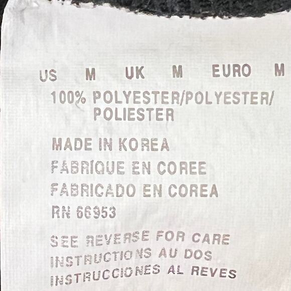 Vintage Leslie Fay Sportswear Womens Velvet Tunic Medium Black Button Front - Picture 5 of 6